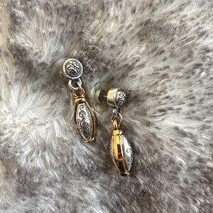 Brighton Silver and Gold Drop Earrings